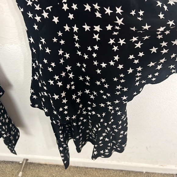 Free People Lenni star print wide flare leg pants size L - Picture 5 of 6